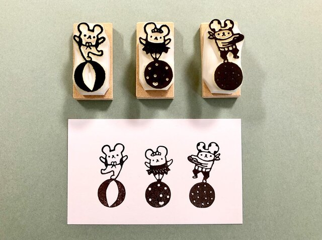 【選択】ちいさいネズミのはんこの画像1枚目