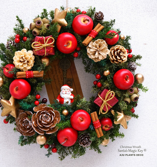 クリスマスリース(1919)～Santa's Magic Key(R)～　22cm