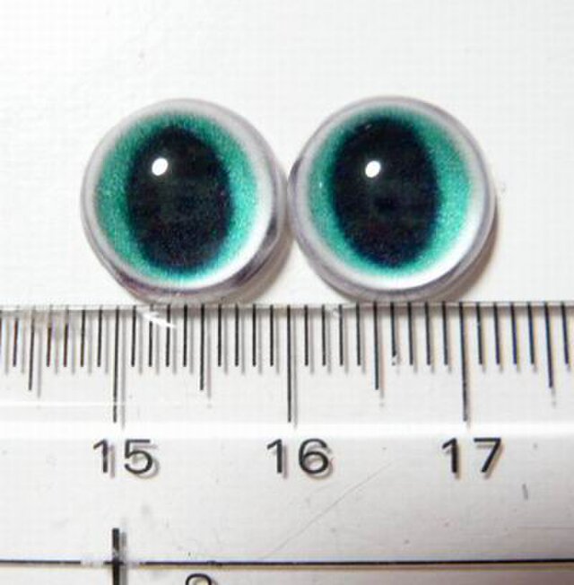 にゃんこのおめめ○半球グラスアイ○猫目○12mm○12741