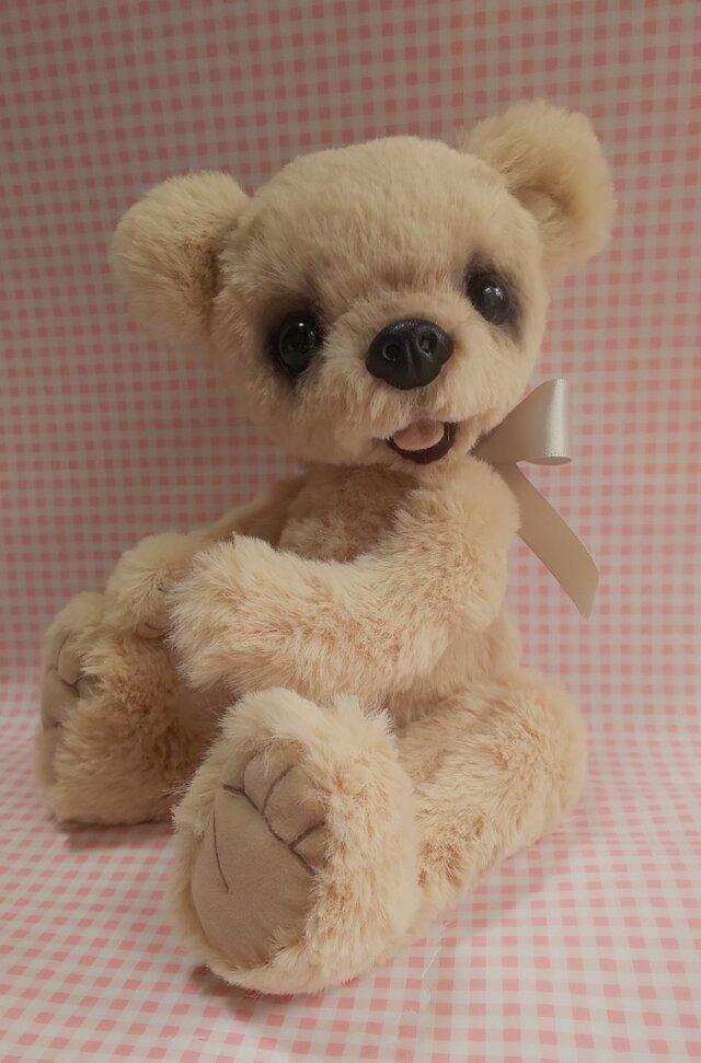 ふわふわぬいぐるみ☆くまさん☆オープンマウス☆ベージュ