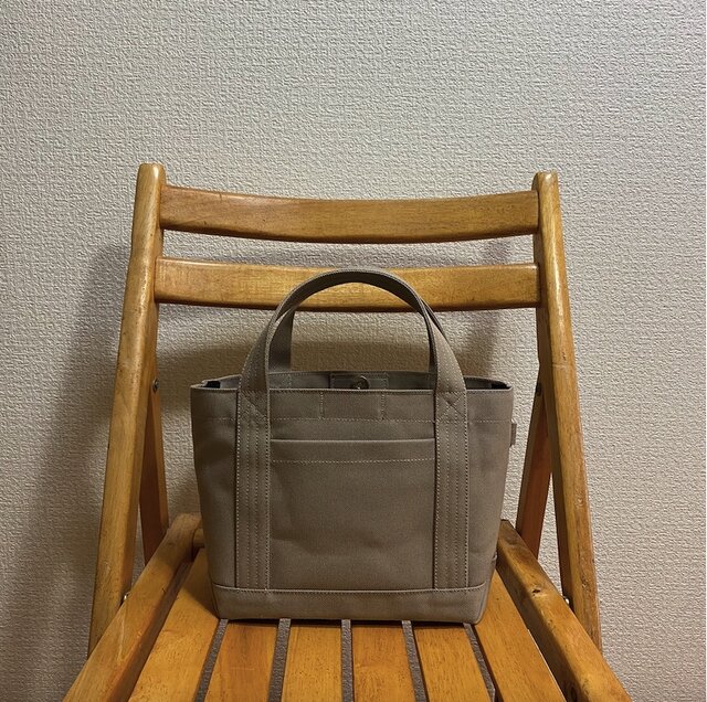 「シンプルトート」小サイズ「ベージュ」帆布トートバッグ 和泉木綿帆布【受注制作】の画像1枚目