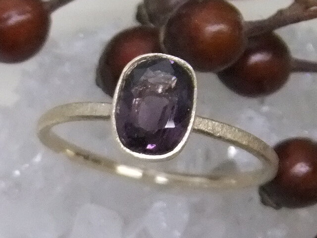 purple spinel*アンティーク調K10ringの画像1枚目