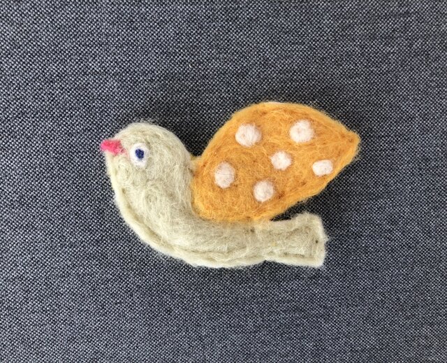 鳥ブローチ bの画像1枚目