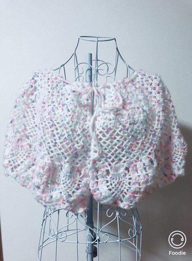 Sold out !ふんわりモヘアのケープの画像1枚目