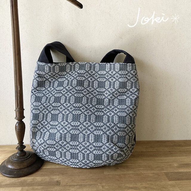 bag[手織り斜め掛けワンショルダーバッグ]ネイビー