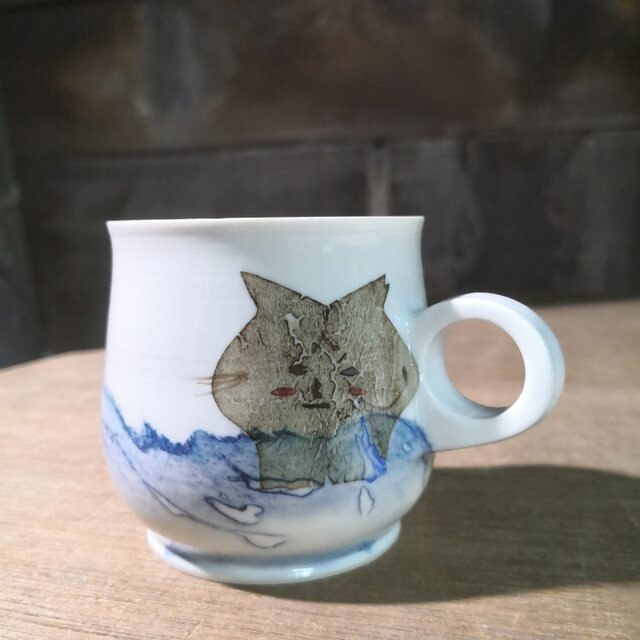 マグカップ(照れ猫)の画像1枚目