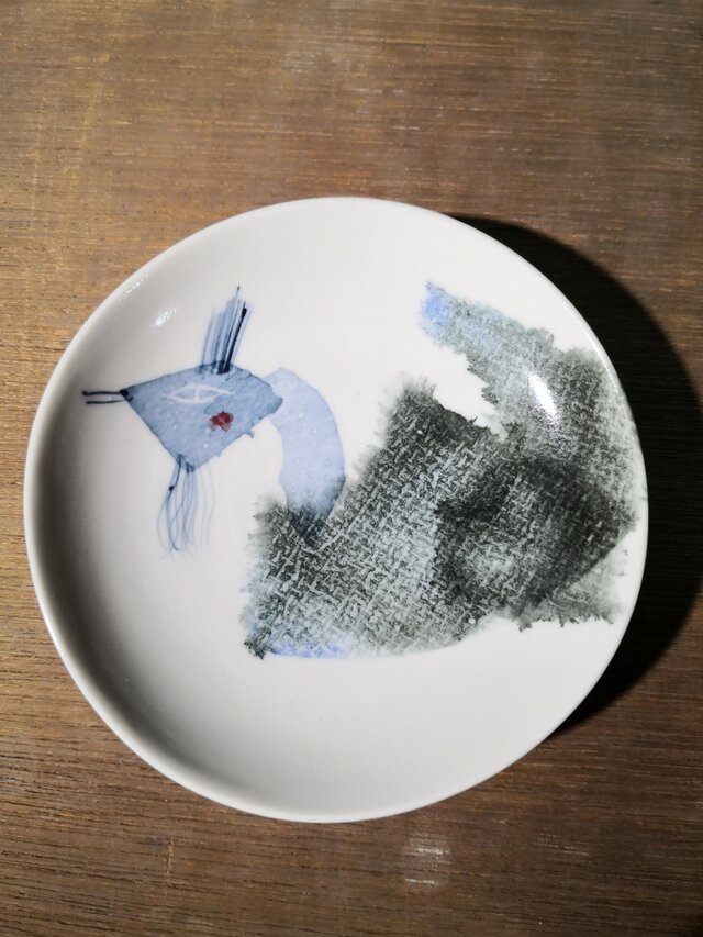 4寸皿(鳥)の画像1枚目