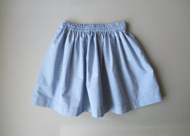 ギャザースカート 90cm/blueの画像1枚目