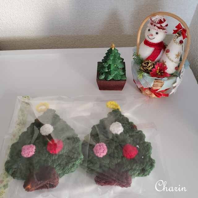 受注制作 クリスマスツリーのアクリルたわし ハンドメイド クリスマス Iichi ハンドメイド クラフト作品 手仕事品の通販