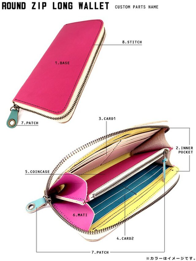 △ROUND 大切な人を思いつくる世界にひとつの財布「ラウンドジップ 長
