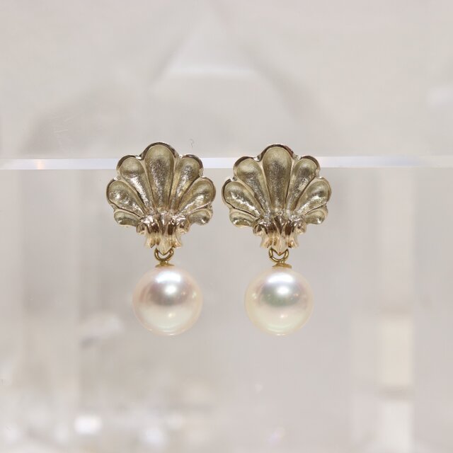 あこや真珠ピアス /K10 Fontana Pearl Piacesの画像1枚目