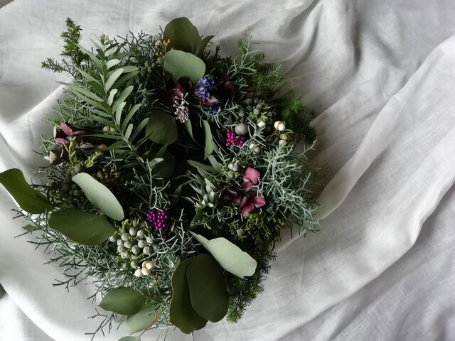 針葉樹とユーカリのwreathの画像1枚目
