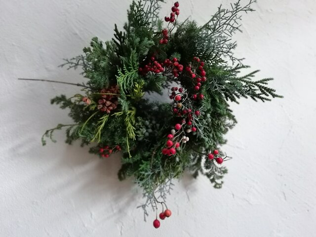 野山のクリスマスwreathの画像1枚目