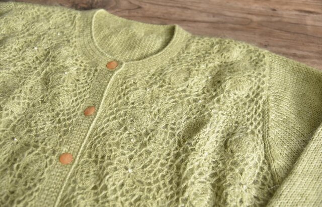 【1着限定】お花の刺繍たっぷり ウール・ セーター ニットLH0980の画像1枚目