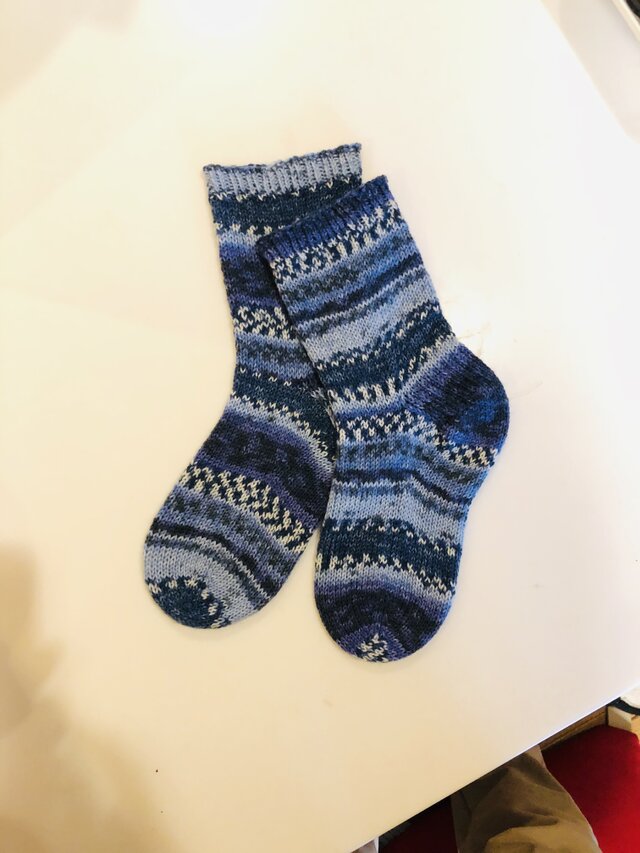 No.218 送料込手編み靴下の画像1枚目