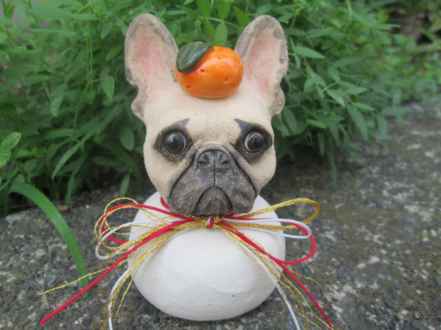鏡餅☆フレンチブルドッグ① | iichi 日々の暮らしを心地よくする