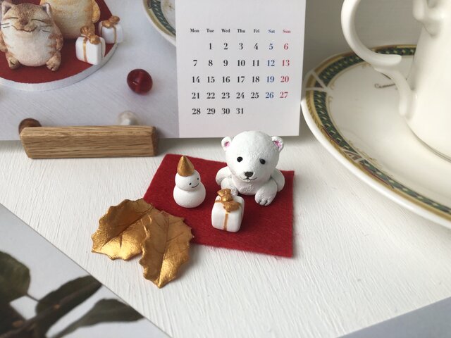 メリークマスマス!シロクマさんとカレンダーセットの画像1枚目