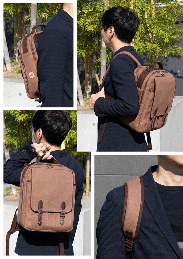 柿渋染】メンズ「キューブリュック」kiki-53 | iichi 日々の