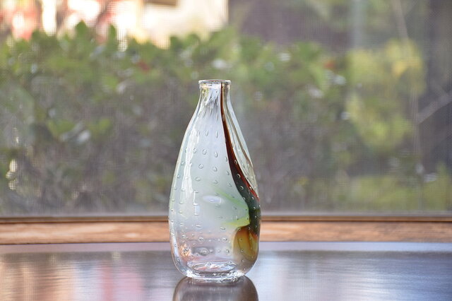 新品 HIND BRAIN ガラス花瓶 青マーブル 新品 HIND BRAIN ガラス花瓶 青マーブル