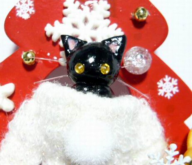 にゃんこのしっぽ 可愛いニットのクリスマス ツリー 猫 Iichi ハンドメイド クラフト作品 手仕事品の通販