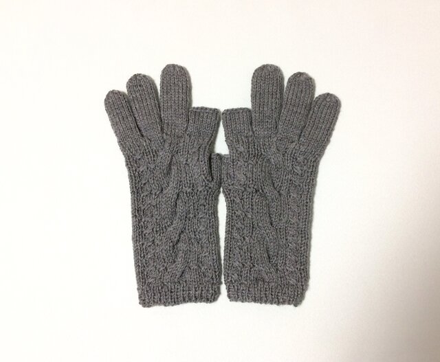 受注制作】メンズスマホ対応手袋メリノウール100%グレー | iichi 日々