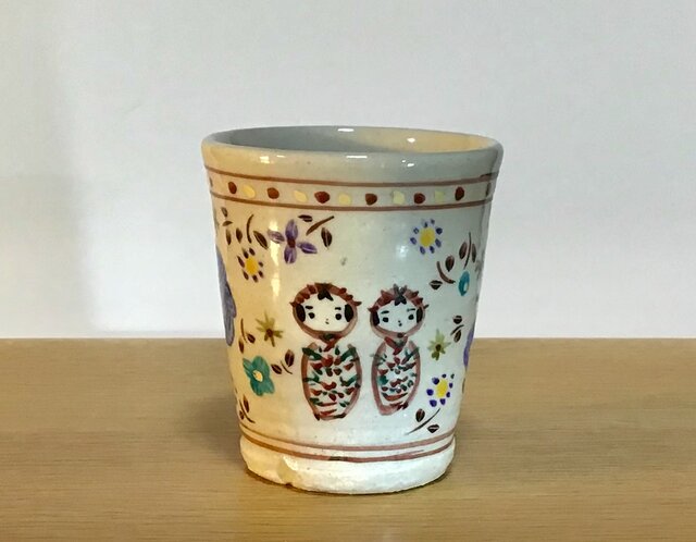 ざおうの森シリーズ フリーカップ 《リス・こけし・小鳥・青い花》の画像1枚目