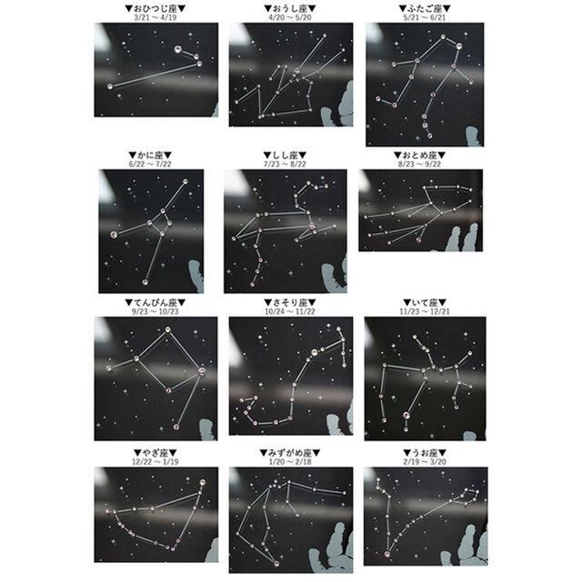 手形足形入り １２星座フォトフレーム 手形足形採取キット付き | iichi