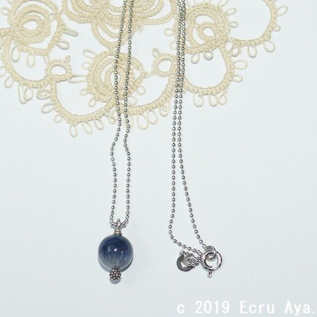 NoelCollection*Sage*デュモルチェライトインクォーツのネックレス Sv925の画像1枚目