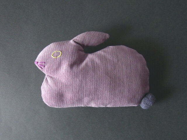 " Stickitten" rabbit loaf コーデュロイ / スモークパープルの画像1枚目