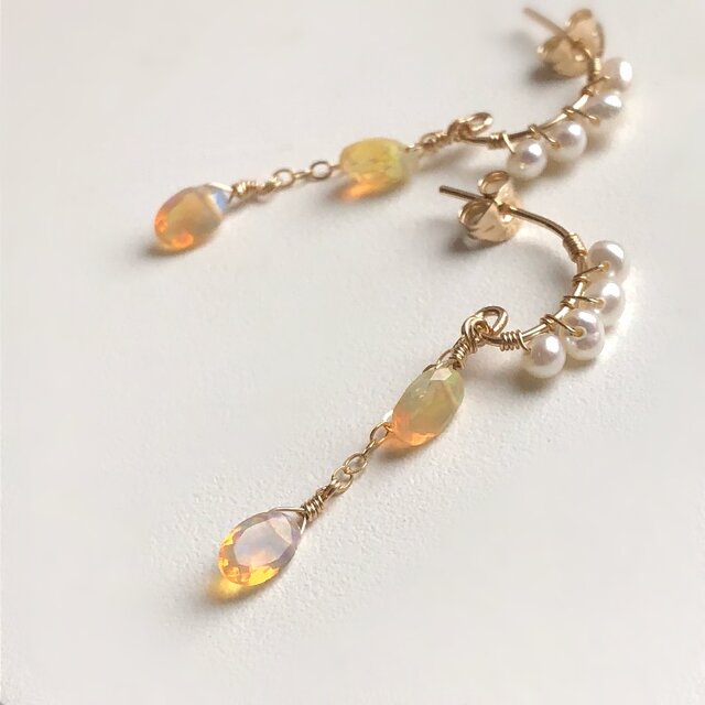 現品限り 冬のオレンジ〜オパール