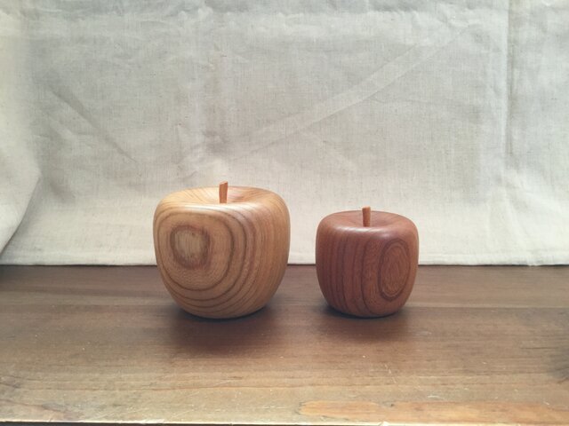 受注制作) 木のりんご 大 | iichi 日々の暮らしを心地よくする