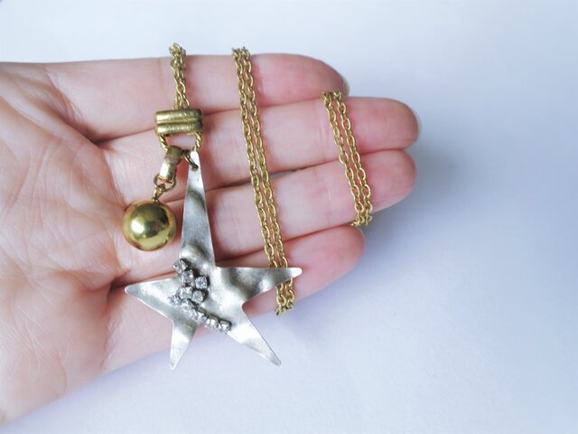 スターネックレス vintage necklace <NE3-L19>の画像1枚目