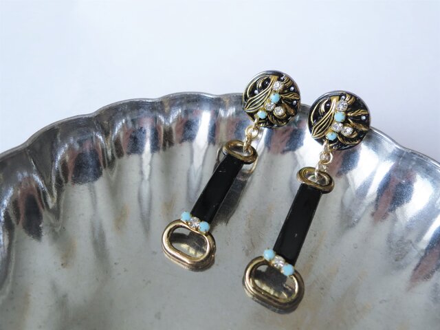 ホースビットピアス vintage earrings horse bit <PE8-L19>の画像1枚目