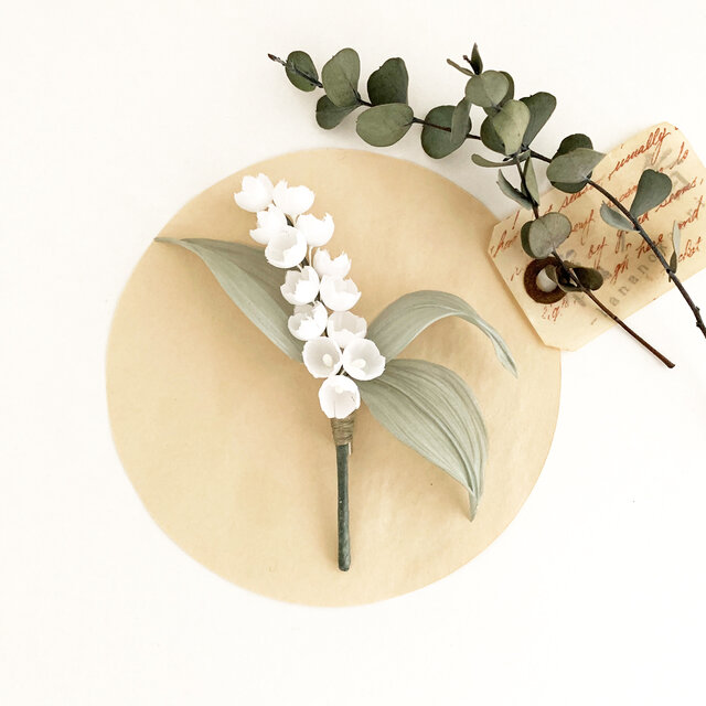 Corsage : コサージュ " Lily of the valley. すずらん " の画像1枚目