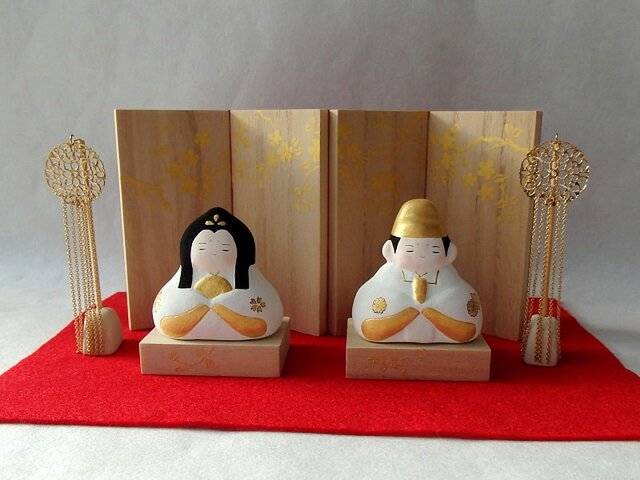【お雛様】 おひなさま白金 親王飾りセットの画像1枚目
