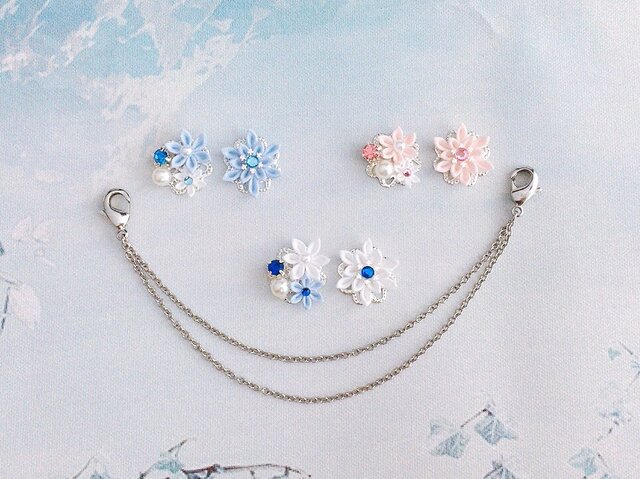 雪の結晶の襟ブローチ （ つまみ細工＊受注制作 ） | iichi 日々の