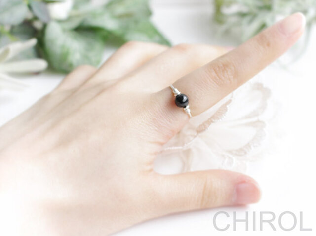 黒翡翠( ひすい) リング/ SV925 | iichi 日々の暮らしを心地よくする