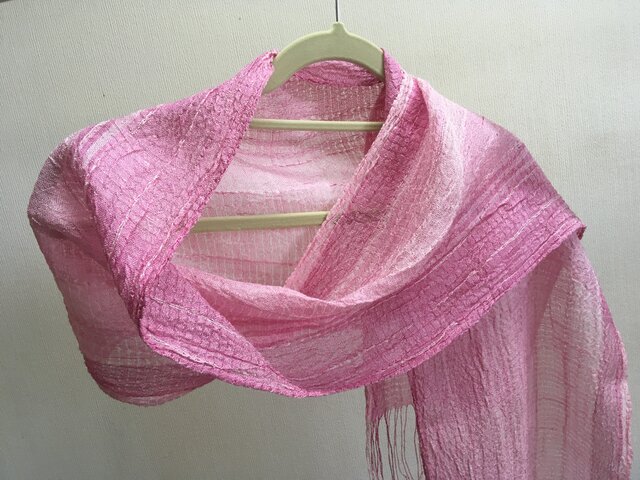 草木染め 手織りシルクストール ST 15 | iichi 日々の暮らしを心地よく