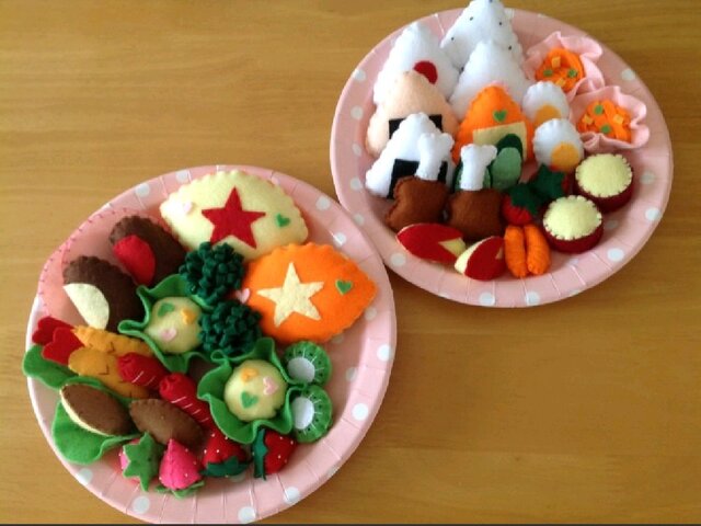 受注製作【フェルトままごと】**ままごとセットデラックス** | iichi