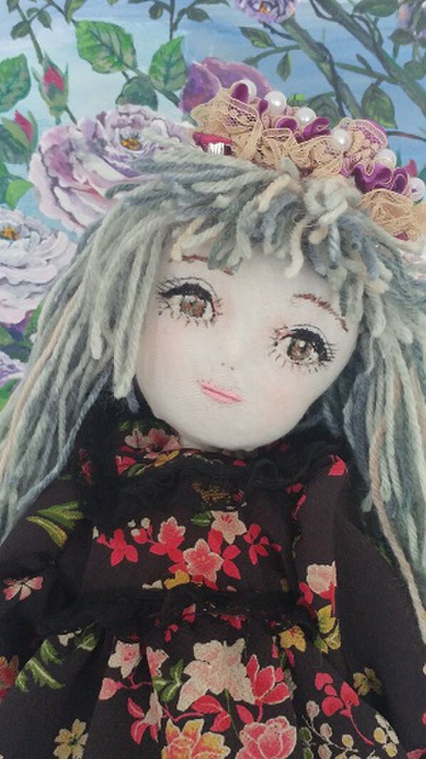 カナダからお届け。天然素材だけを使った布製ドール、入園、入学のお祝いにも最適です❕ハンドメイドで抱き心地が違います❢の画像1枚目