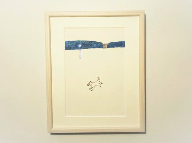「冬空」※色鉛筆バージョン イラスト原画 / 額縁入りの画像1枚目