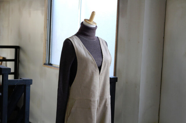 【NEW】大人服コーデュロイ*Vネックサロペット~【受注生産】の画像1枚目