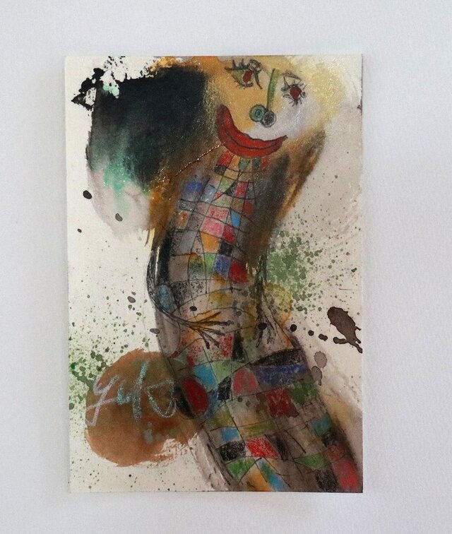 手描きの現代アート/現代絵画/おしゃれな壁掛け/可愛いインテリア/カラフルな絵画・もくもくシリーズ・天使の絵画の画像1枚目