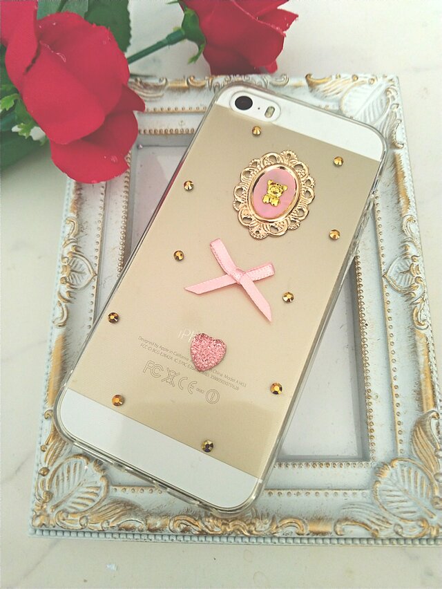 iPhoneケース Android スマホケース テディベアの画像1枚目