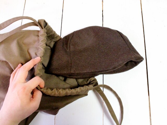 HELMA HAT | FLANNELWOOL c/#BROWN【M58】の画像1枚目