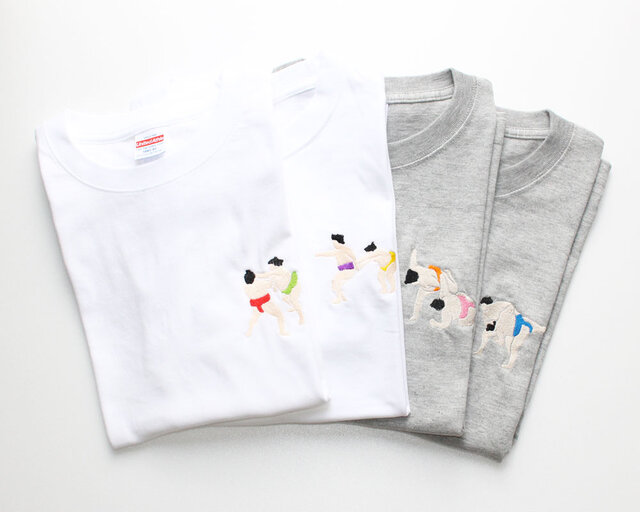 おすもうさんの決まり手 刺繍ワンポイント レディースタイプの画像1枚目