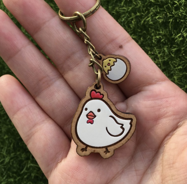 田田製作所』手作り キーホルダー 鳥＆卵 | iichi 日々の暮らしを