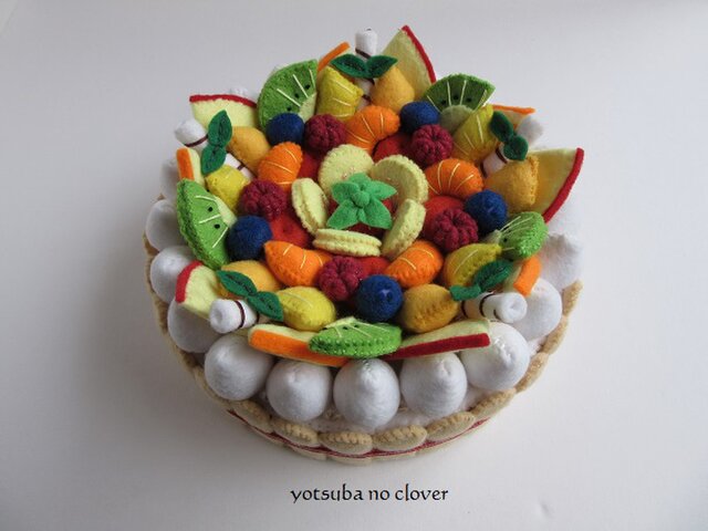 Sale 直径14 5 フルーツいっぱいケーキ Iichi ハンドメイド クラフト作品 手仕事品の通販