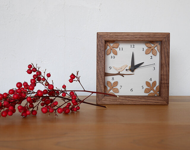 box clock ミニ 「小鳥の休息」の画像1枚目