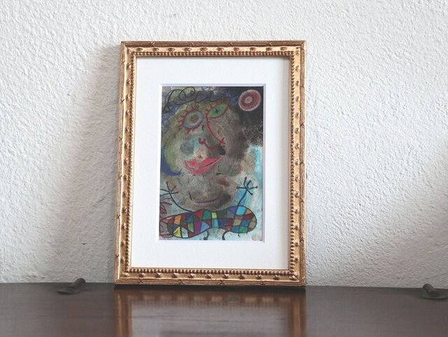 小さい絵画/現代アート/アートコレクション/壁掛けアート/可愛いインテリア/絵画壁掛け/癒しシリーズ・太陽とお母さんの画像1枚目